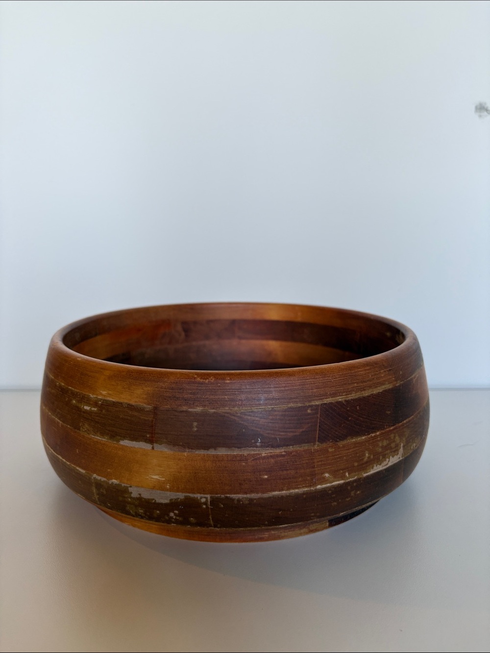 Vintage Baribo-Maid Canada Large Maple Wood Salad Bowl MCM